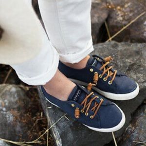 SPERRY Top-Sider Seacoast Navy Shoes!